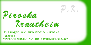piroska krautheim business card